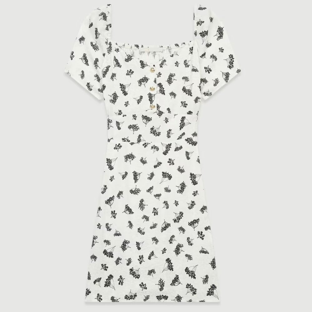 BRAND NEW Maje Printed jacquard dress